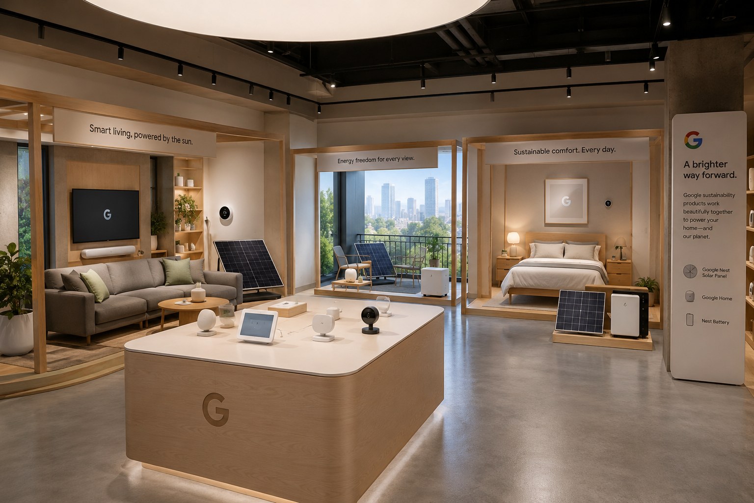 Google offsite store showroom with Civic Energy apartment demos